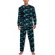 thumbnail image 1 of Pijama de tiburón con acuarela y estampado de arte pop para hombre, conjunto de pijama de manga larga, 2 piezas, estampado de primavera, regalo de cumpleaños, 1 of 5
