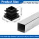 thumbnail image 2 of Tapones de extremo de tubo cuadrado Uxcell de 5/8" (16mm), 50 Pcs tapones de agujero de plástico para insertar en tubos de metal, negro, 2 of 7