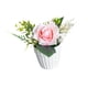thumbnail image 5 of Ramo de rosas artificiales, flores artificiales de seda en maceta con jarrón, realistas, 5 of 9