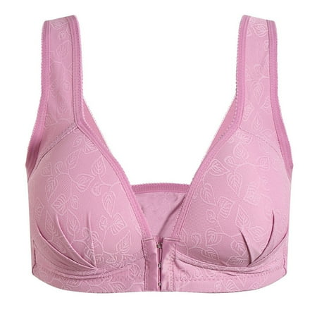 Black of Friday Deals!Clearance Staron Bras for Older Women No Underwire Front Closure Bra Stretch Comfortable Wireless Bras Wirefree Full Support Everyday Bra