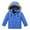 Blue, variant on Lindreshi Toddler Boys Clothes Clearance Boys Winter Coat Fall Winter Boys Girls Solid Color Thick Warm Jacket Detachable Hat Hood Jacket