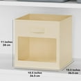 thumbnail image 6 of SpaceAid Storage Cubes with Clear Windows, Set of 6 Fabric Bins, 11 Inch, Beige, 6 of 7