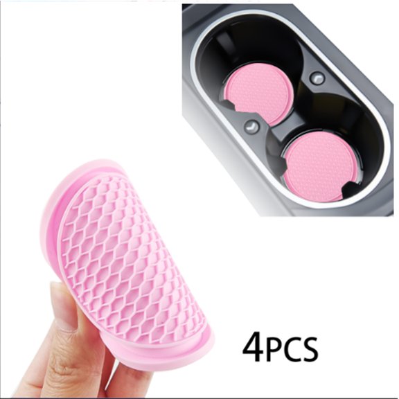 SZROBOY 4 Pack Car Cup Holder Coaster, 2.75 Inch Rhinestone Anti Slip Coaster Insert Mat Pad, Car Cup Coaster, Crystal Rhinestone Diamond Anti Slip Car Interior for Women colorful