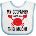thumbnail image 3 of Inktastic My Godfather Loves Me Godchild Boys or Girls Baby Bib, 3 of 4