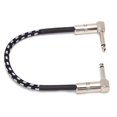 thumbnail image 3 of Cable de conexión con conector macho doble JD6225 de 6,35 mm para instrumento musical, guitarra eléctrica, bajo, 30 cm, 3 of 5