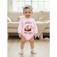 thumbnail image 4 of BemeyourBBs Baby Girl Sweatshirt Romper Long Sleeve Bow Football Print Bodysuit, 4 of 9