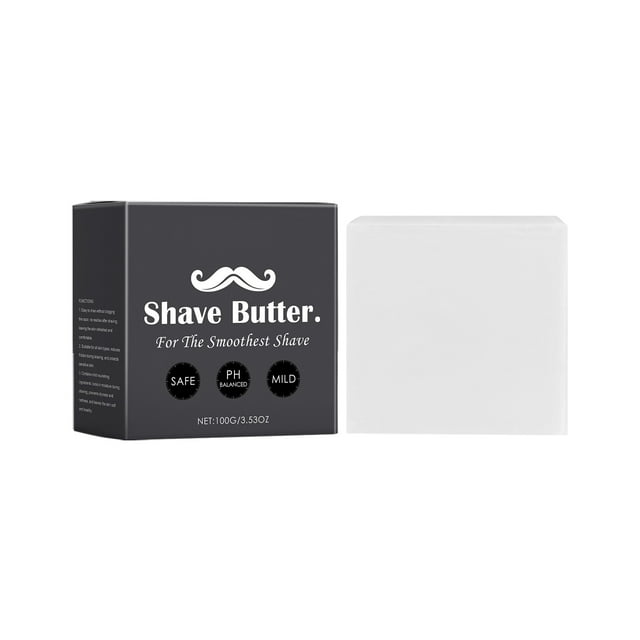 Beurre de Rasage Lisse pour Hommes – Barre de Rasage Hydratante pour Peau Sensible / & Barre de Rasage / Barre de Rasage pour Peau Douce et Lisse / Barre de Rasage