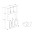 thumbnail image 6 of MAYEERTY 71-Inch Kitchen Pantry Storage Cabinet, Freestanding Hutch with Microwave Countertop 6 Doors 1 Drawer Black, 6 of 6