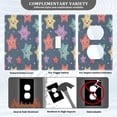 thumbnail image 5 of Switch Panel Switch Decoration 2.76x4.53x0.28 Inches Unused Outlet Cover Switch Plate Wall Plates Living Room Kitchen Bedroom Study Switches Colorful Cartoon Stars, 5 of 8
