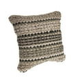 thumbnail image 6 of Ox Bay Drew 18" x 18" Beige/Brown Striped Cotton Blend Adult Decorative Throw Pillow Cover, 6 of 7
