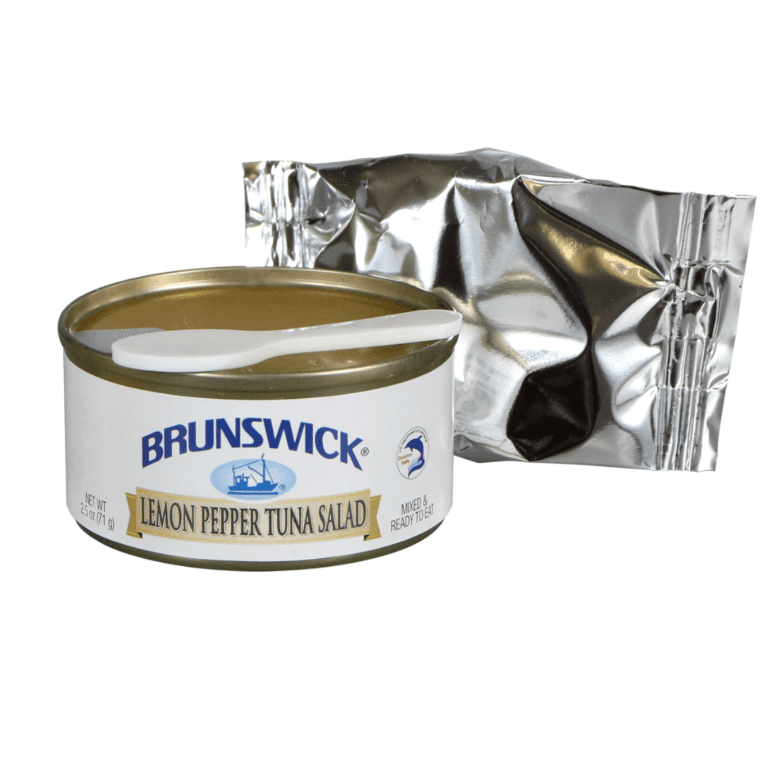 Brunswick Canned Tuna with Crackers Kit- Chicken, Tuna, Lemon Pepper, Buffalo Style Chicken, and Ranch Tuna Salad No Preservatives Healthy Convenient and Ready to Eat Snacks 2 Ct. each 10 Packs Total