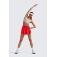 thumbnail image 3 of CRZ YOGA Ruffle Skirt Athletic Shorts for Women High Waisted Flowy for Workout Tennis with Zip Pocket, 3 of 4