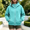 thumbnail image 2 of HAYIMI Women Oversized High Collar Zip Up Hoodie Loose Long Sleeve Jacket with Pocket Soft Casual Sweatshirt for Fall Winter Outdoor Walking, 2 of 6
