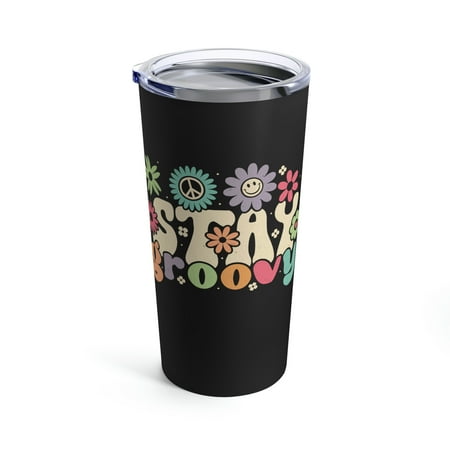 

Stay Groovy Flower 20oz Tumbler Insulated metal coffee mug drink travel mug