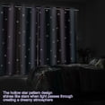 thumbnail image 6 of Dznils Star Ombre Printed Grommet Sheer Blackout Curtain Panel Set, 2 Piece, Purple, 52" W x 63" L, 6 of 10