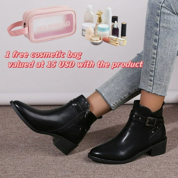 Tponi Women'S Boots Women Boots On Clearance Womens Comfort Boots Peak Toe High Heel Ankle-High Bridal Chukka Boots