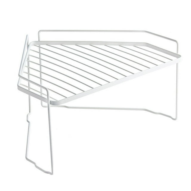 OULII 1Pack Lumber Storage Metal Rack Carbon Steel White Simple and Compact for Balcony