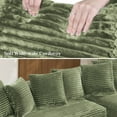 thumbnail image 4 of Wiilayok U Shaped Sectional Sofa,Modular Cloud Corduroy Sofa Couch with Extra Deep Seat for Living Room Sofa, No Assembly, Green, 4 of 9