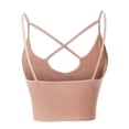 thumbnail image 2 of FashionOutfit Women's Solid Fitted Front Cross Spaghetti Strap Bralette Top, 2 of 3