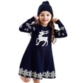 thumbnail image 1 of Filles Enfants Enfant Noël Elk Chandail Tricoté Hiver à Manches Longues Robe Chandail, 1 of 5