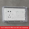 thumbnail image 3 of Bathroom Wall Self-Adhesive Splash-Proof Box Wall-mounted Socket Waterproof Box Electric Plug Cover Protection Socket Switch Protective Cover TRANSPARENT, 3 of 8