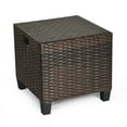 thumbnail image 7 of Patiojoy 2 Piece Outdoor Patio Rattan Ottoman Cushioned Wicker Stools, 7 of 7