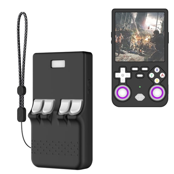 Silicone Cover Case for R36 Ultra Game Console Soft Protective Sleeve Anti-Slip Anti-Scratch Cover Protector with Wrist Strap for R36 Ultra Retro Handheld Gaming Accessories