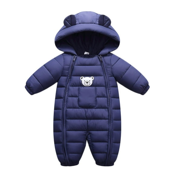 Baby Clothes Cute Infant Toddler Snowsuit Warm Newborn Boy Girl Winter Coats Hooded Zip Jumpsuit Newborn Jumpsuit