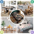 thumbnail image 4 of Red Mushroom Butterfly Black Pattern Rectangle Tablecloth 60"x84",Waterproof Polyester Rectangle Table Cloth, Wipeable Spillproof Polyester Tablecloth for Dining, Camping, Indoor and Outdoor, 4 of 5