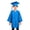 Royal Blue, variant on Toptie Unisex Kindergarten Kids Graduation Set Gown Cap Tassel 2023, Black