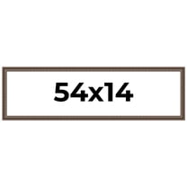 54x14 Ornate Brown Real Wood Picture Frame Width 1.5 Inches | Interior Frame Depth 0.5 Inches |