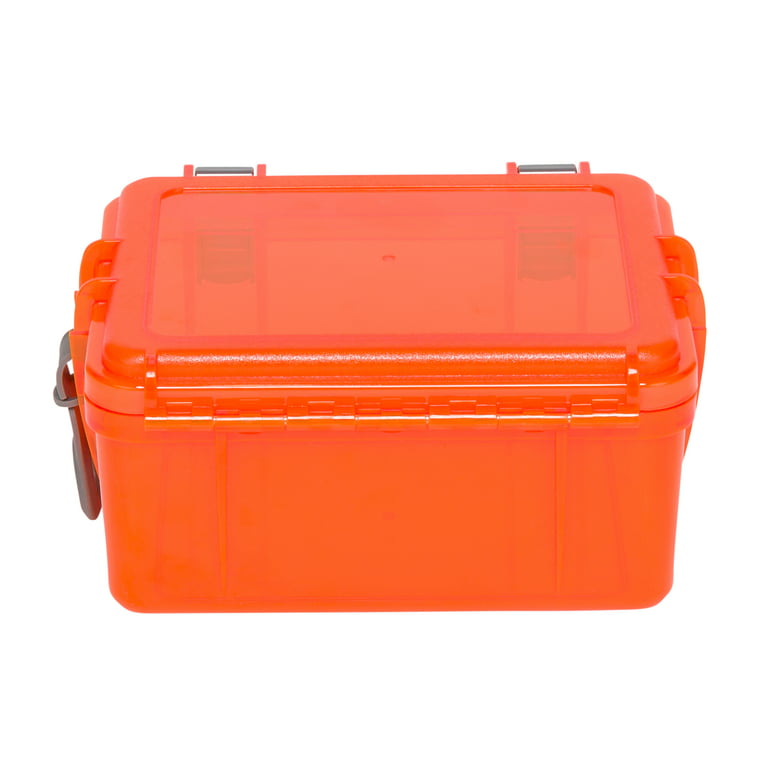 Outdoor Products Large Watertight Case Dry Box, Orange, 8 x 6.75 x 3.5  Polycarbonate