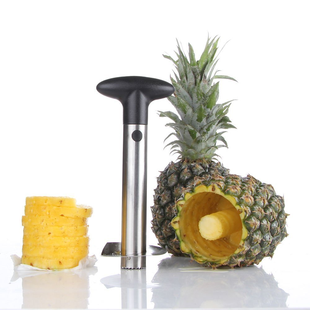 TekDeals Stainless Steel Fruit Pineapple Cutter Peeler Corer Slicer Easy Kitchen Tool new - image 4 of 5