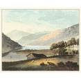 thumbnail image 2 of Fielding, T.H. 31x26 Black Ornate Wood Framed with Double Matting Museum Art Print Titled - Picturesque English Lake I, 2 of 4