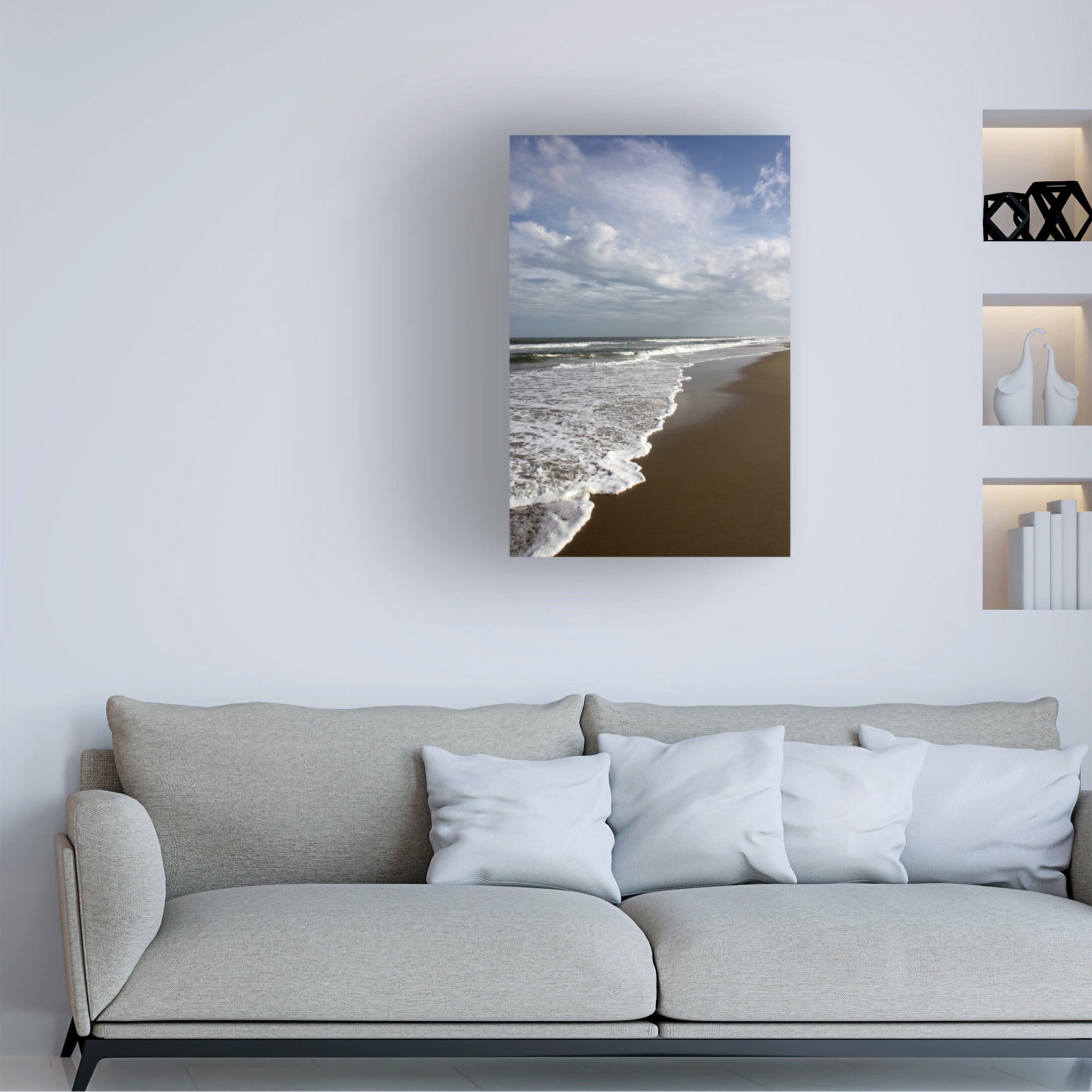 Canvas Wall Art - DANE 'Beaches 14' Wall Art for Living Room, Bedroom, or Office Décor by Trademark Fine Art - 12 x 19 Inches