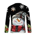thumbnail image 4 of Brondbend Men Top Christmas Shirts Men Long Sleeve Crewneck Workout Pullover Printed Fashion Blouse Loose Anniversary Clothes Black, 4 of 4