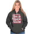 thumbnail image 5 of Single Cool Cute Funny Auntie Aunt Zip Hoodie Sweatshirt Women Brisco Brands S, 5 of 6