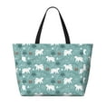 thumbnail image 2 of Pofeuu whiter Snow bear Print Print Beach Bag,Waterproof Sandproof Beach Tote Bag, Large Capacity Foldable Beach Bags for Women, 2 of 7