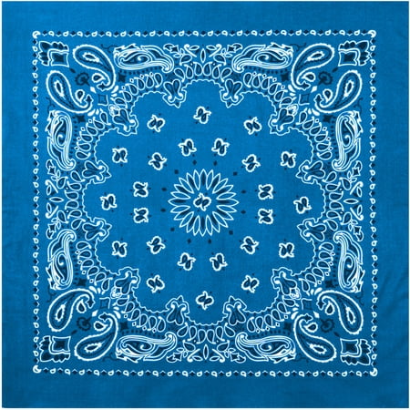 Royal Blue - Trainmen Jumbo Bandana 27 in. x 27 in. Royal Blue - Trainmen Jumbo Bandana 27 in. x 27 in. 100% cotton material. Unisex. One size fits most. Very stylish and comfortable. Also know as Paisley bandana. Sewn on all four sides. Extra large size. Black bandana with white print trainmen. Royal Blue trainmen paisley jumbo bandana 27 x 27. Dimensions: 27  x 27  (inches).