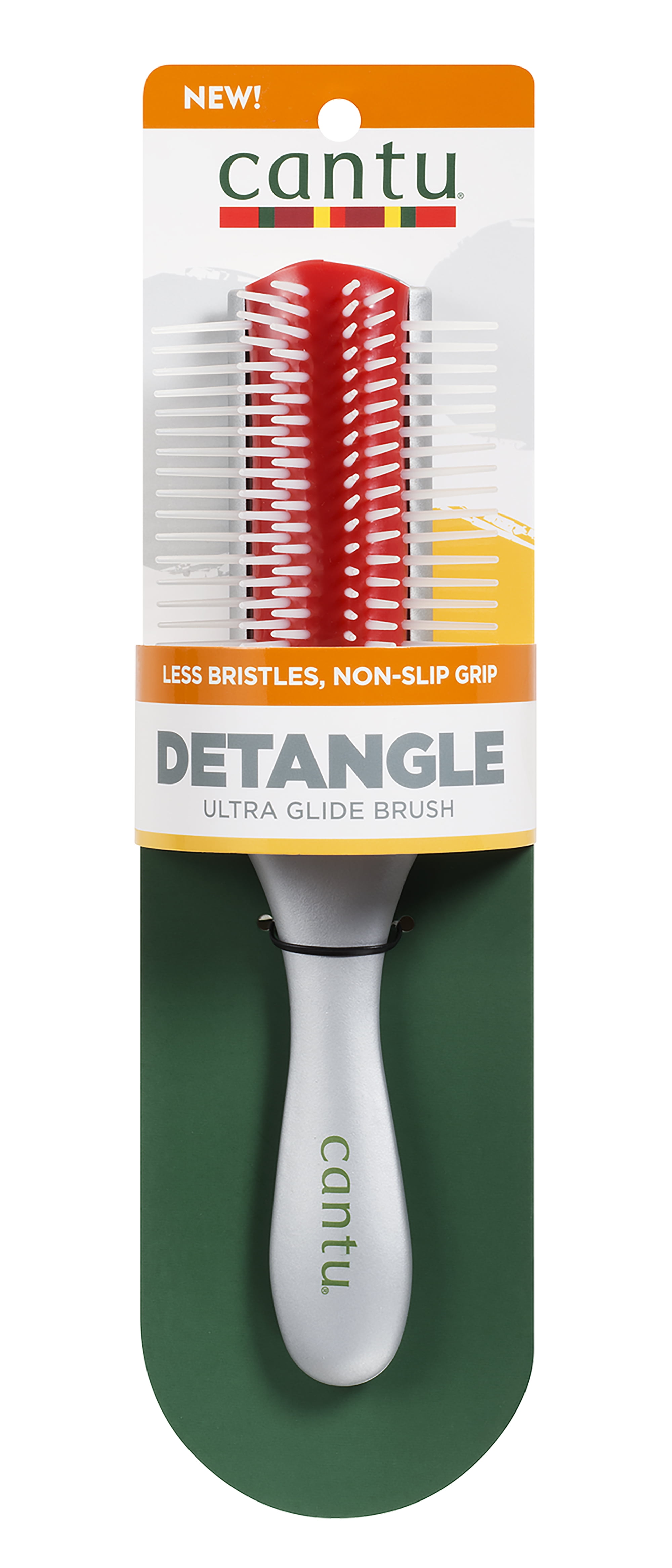 Cantu Ultra Glide Detangling Brush for Thick and Curly Hair, White