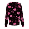 thumbnail image 3 of Valentines Scrub Jackets for Women Plus Size Loose Button Snap Front Cute Love Hearts Graphic Scrub Tops Casual Long Sleeve Scrubs Medical Nurse Workwear Nursing Uniform with Pockets Purple Pink 2XL, 3 of 4