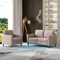 thumbnail image 7 of MUZZ Sectional Sofa Couches Set for Living Room (Loveseat Sofa&Single Sofa/Beige), 7 of 7