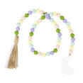 thumbnail image 1 of Guirnalda de abalorios de madera de Pascua hecha a mano Granos de primavera rústicos Abalorios de boho Adorno de abalorios de madera para colgar en la Estilo macarrón Gloria Cuentas de madera de Pascua, 1 of 8