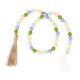 thumbnail image 1 of Guirnalda de cuentas de madera de Pascua con borlas, estilo rústico de granja, primavera, vacaciones Estilo macarrón, 1 of 8