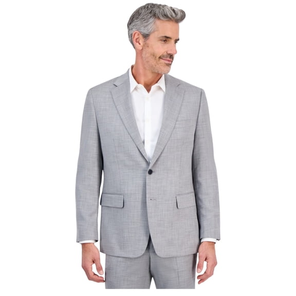 Tallia Mens Classic fit Suit Jacket Blazer 42 L Light Grey Solid