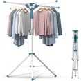 thumbnail image 1 of Tendedero plegable para ropa soportes portátil de acero inoxidable extensible para interiores y exteriores, 1 of 8