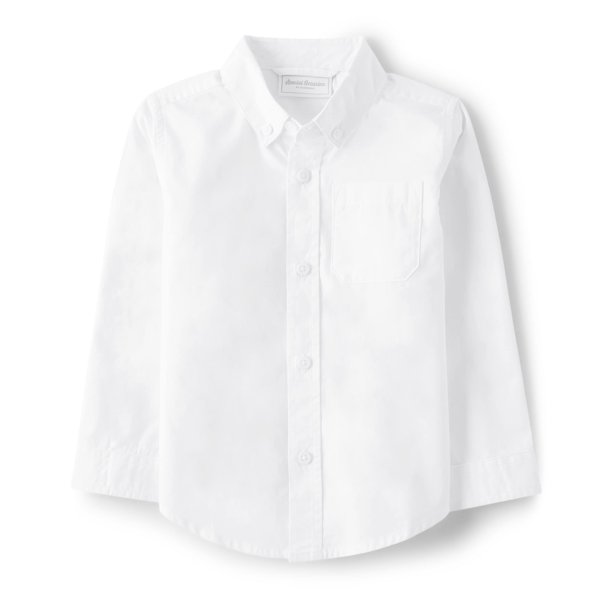 Gymboree,Boys,and Toddler Long Sleeve Button Up Dress Shirts,3,White