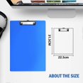 thumbnail image 3 of 6pcs Clipboards A4 Plastic Clipboard Writing Board With Metal Clip And Hanging, 3 of 4