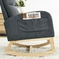 thumbnail image 4 of 27.6"Lounge Arm Rocking Chair, Rocking Chair, Upholstered Glider Rocker with High Backrest Lounge Arm and Two Side Pocket, Modern Upholstered Rocking Glider Chair for Living Room, Lounge,Bedroom, 4 of 7