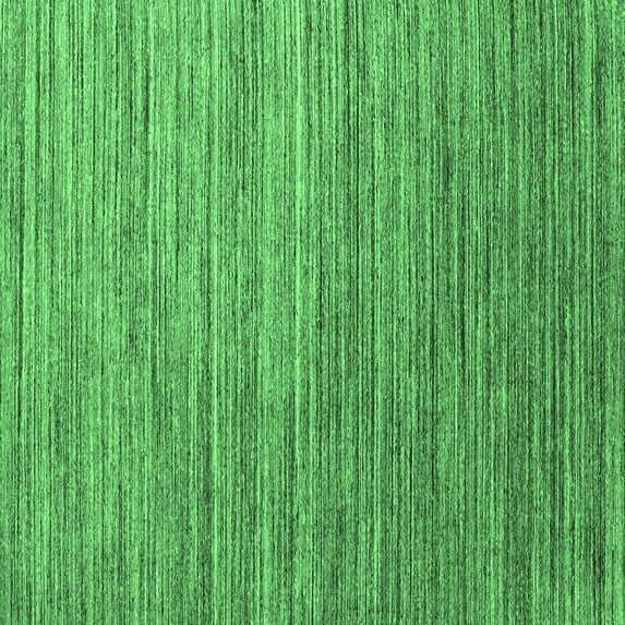 Ahgly Company Indoor Square Abstract Emerald Green Contemporary Area Rugs, 8' Square